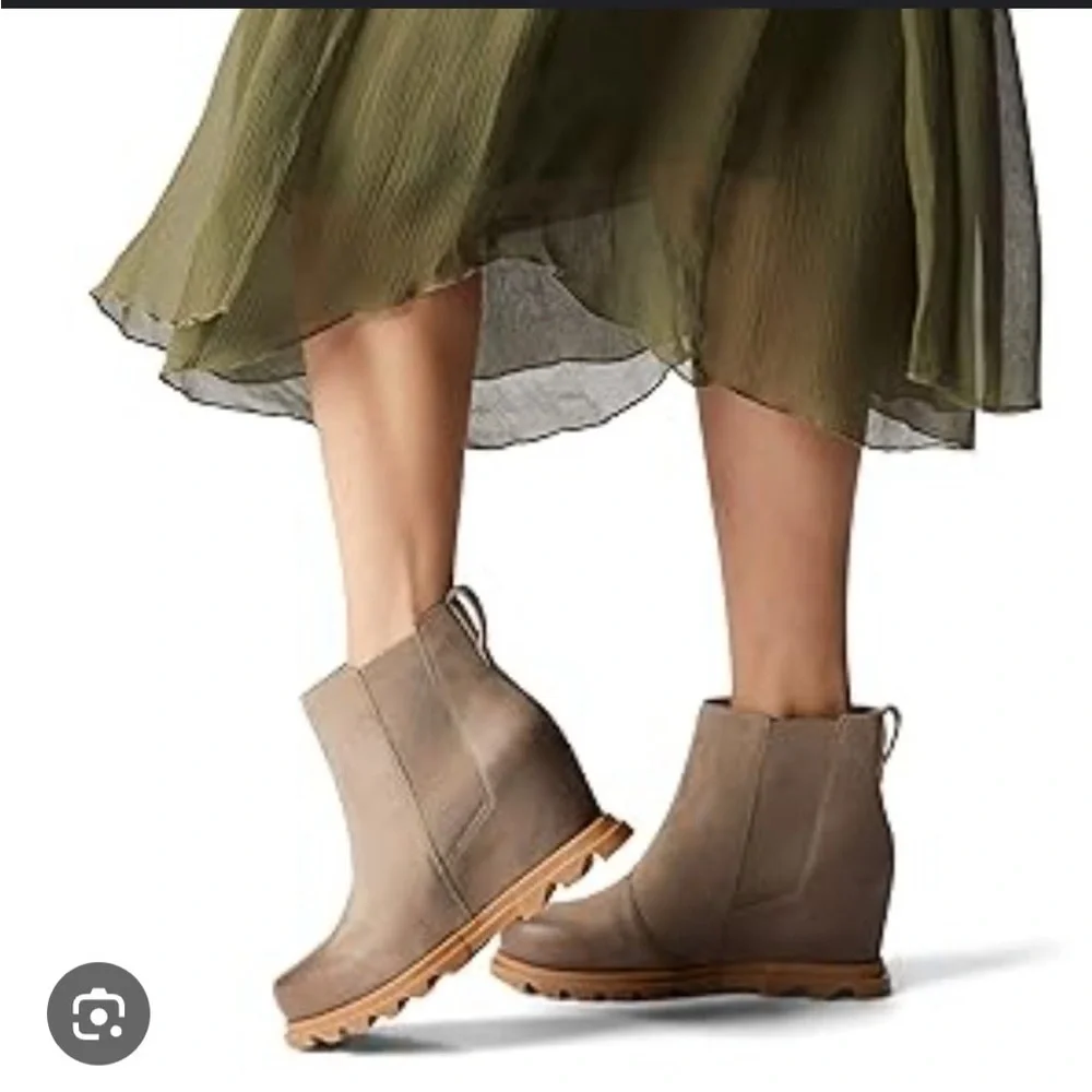 Sorel Joan of Arctic Wedge III Tan Wedge Ankle Boots